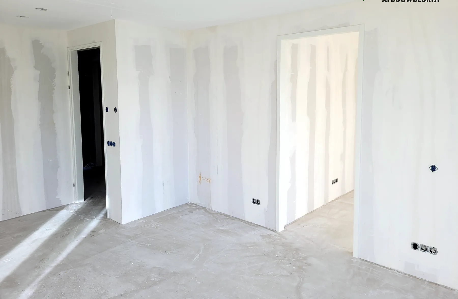 Afgewerkte wanden in een woning
